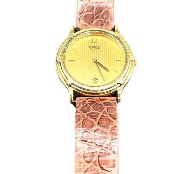 Rare Vintage Seiko 5P32 6009 Quartz Goldtone Watch - Picture 1 of 8